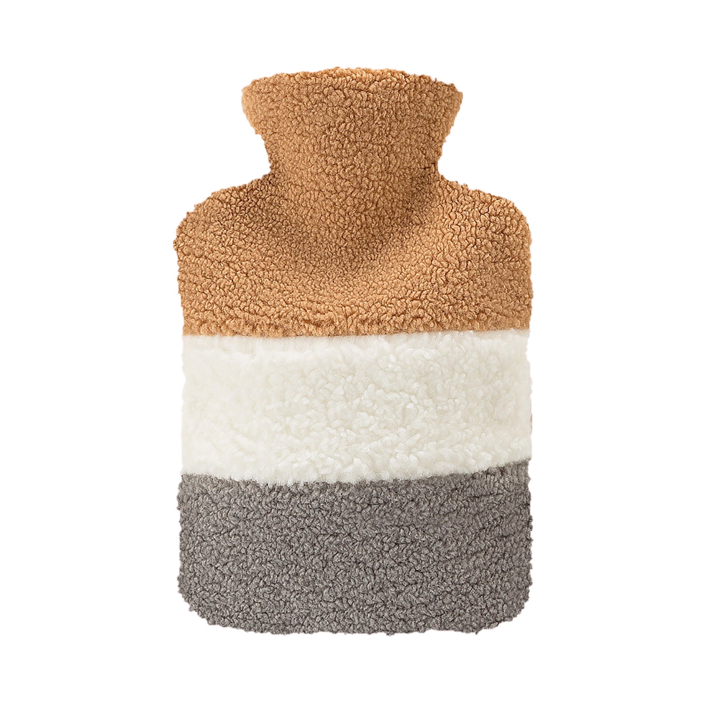 Bouillotte portable OliviaLiving avec housse en peluche douce pour l'hiver, 1,5 L