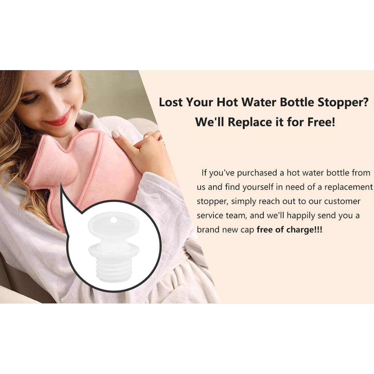 OliviaLiving hot water bottle for menstrual cramps and pain relief