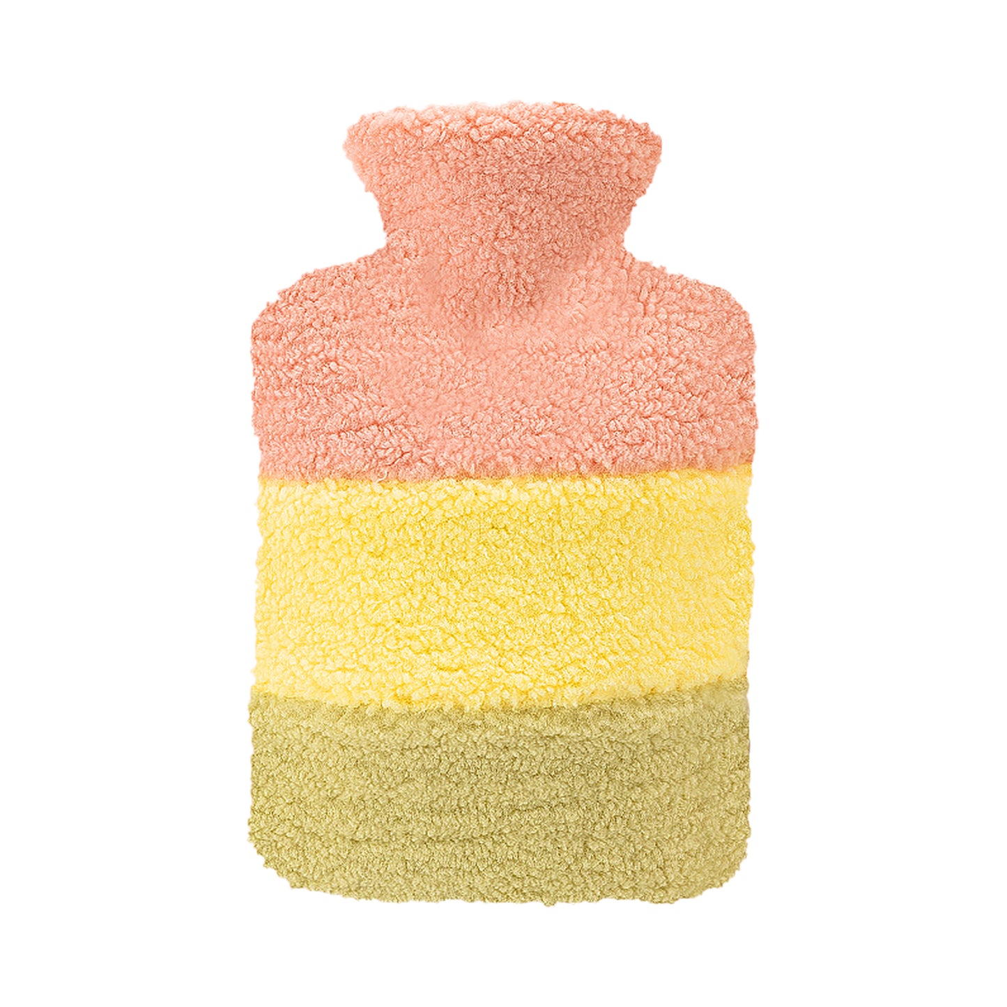 Bouillotte portable OliviaLiving avec housse en peluche douce pour l'hiver, 1,5 L