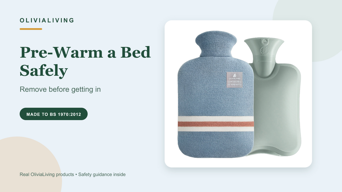 OliviaLiving Classic 2L hot water bottle for the safe bed-prewarming guide