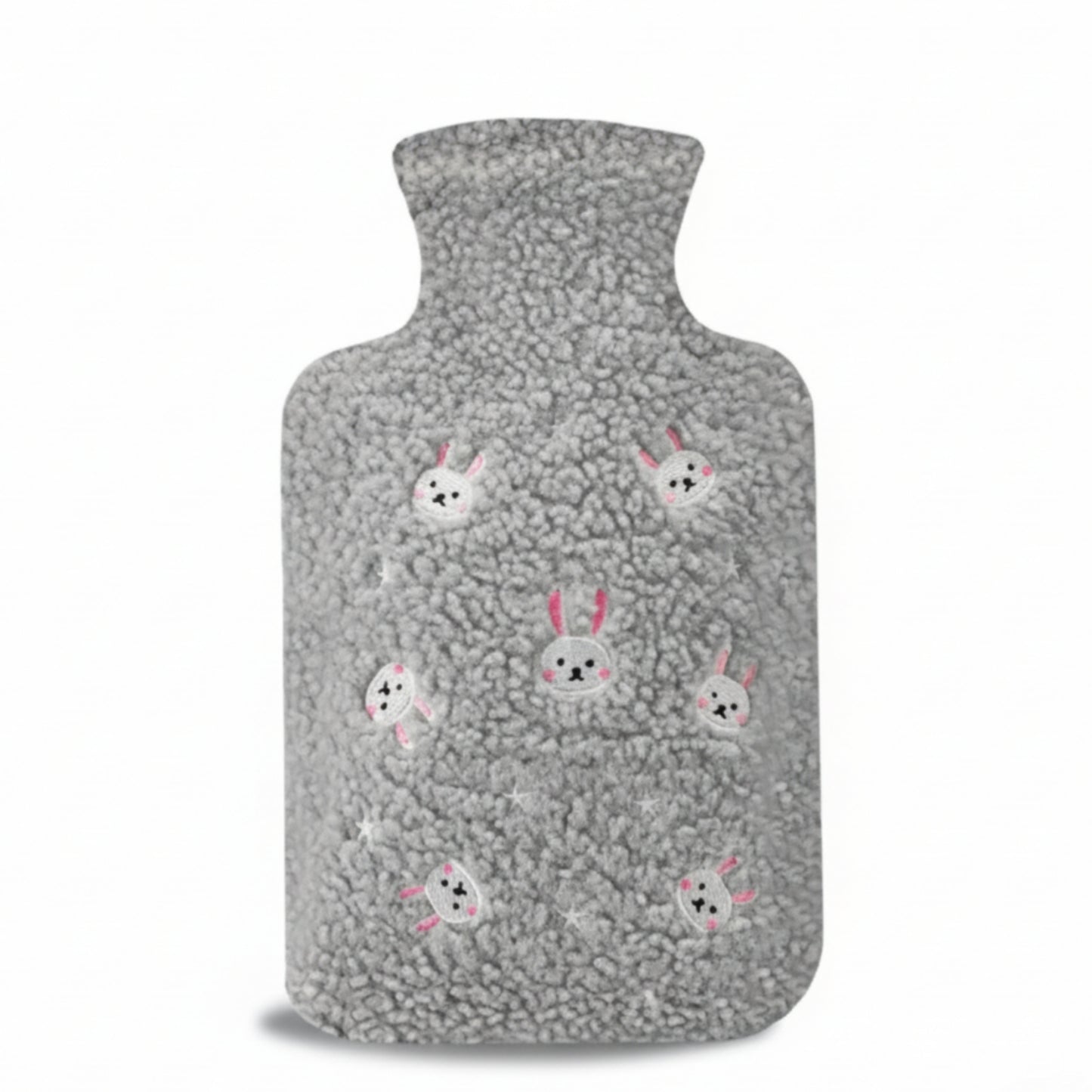 Hot Water Bottle with Flannel Cover for Pain & Comfort, 1700ML - OliviaLiving