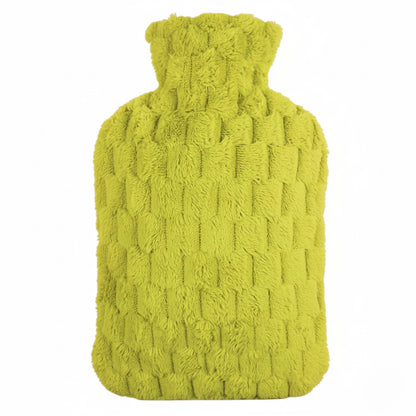 1.7L Hot Water Bottle with Velvet Plaid Cover
