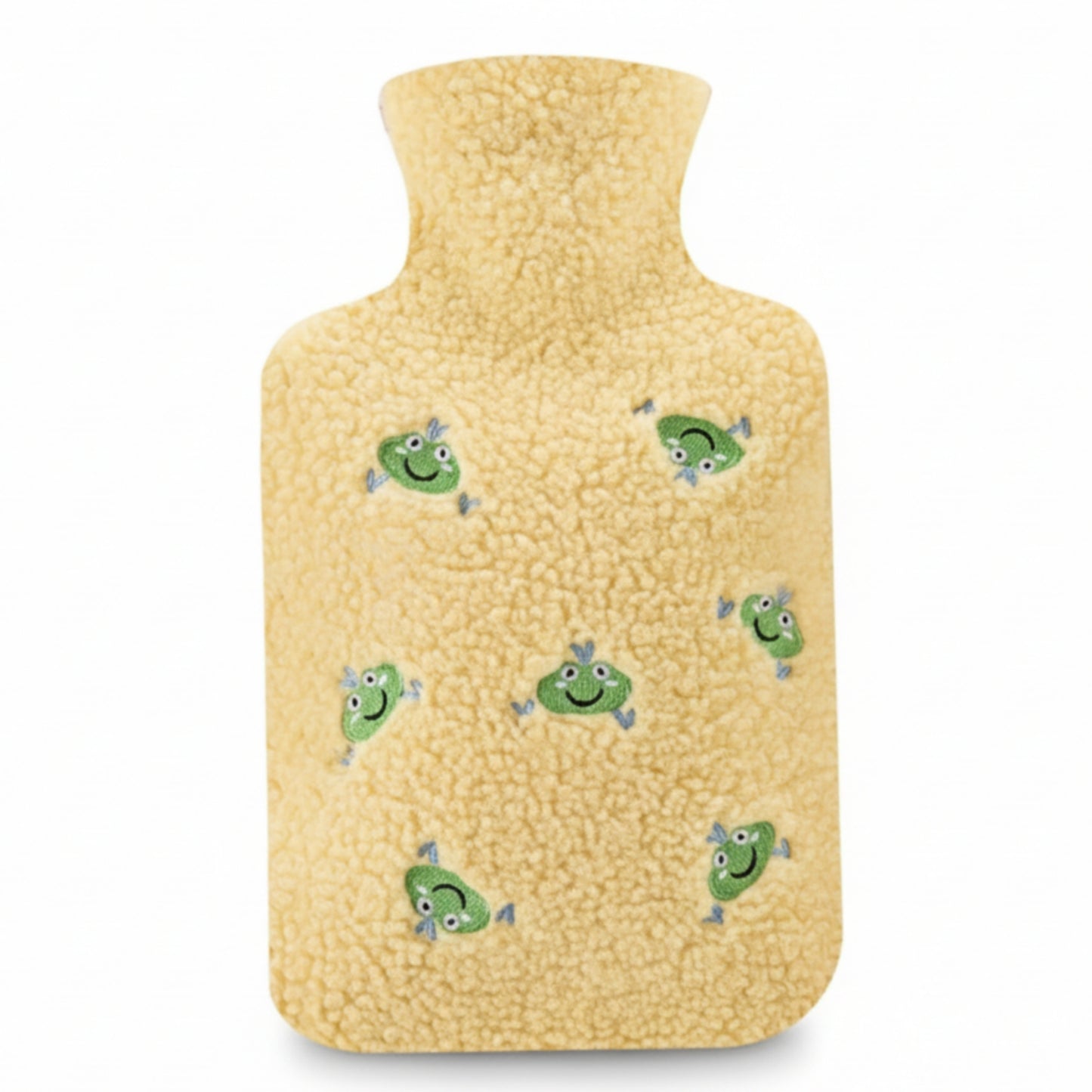 Hot Water Bottle with Flannel Cover for Pain & Comfort, 1700ML - OliviaLiving