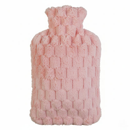 1.7L Hot Water Bottle with Velvet Plaid Cover