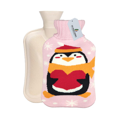 2L Hot Water Bottle with Penguin Cover
