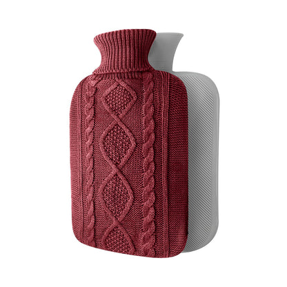 2L Hot Water Bottle with Classic Knit Cover