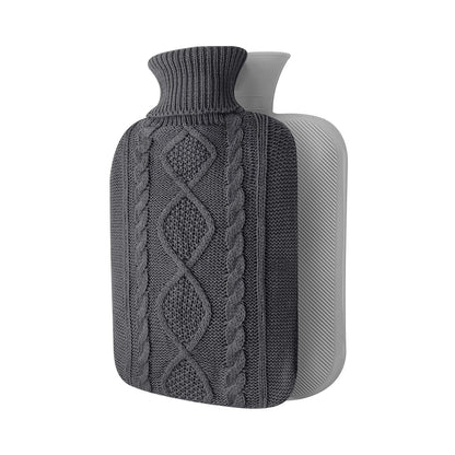 2L Hot Water Bottle with Classic Knit Cover