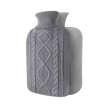 2L Hot Water Bottle with Classic Knit Cover