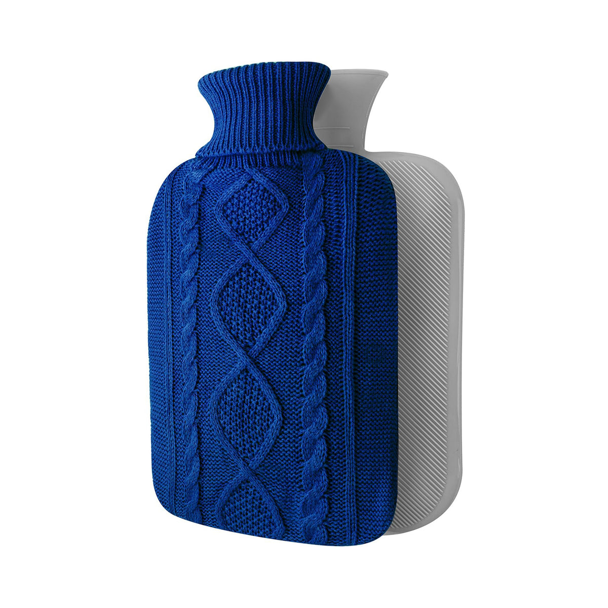 OliviaLiving 2L hot water bottle with Classic Knit cover