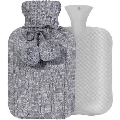 OliviaLiving Knitted Hot Water Bottle for Pain & Comfort