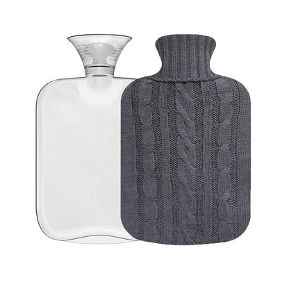 2L Hot Water Bottle with Classic Knit Cover – Six Colours