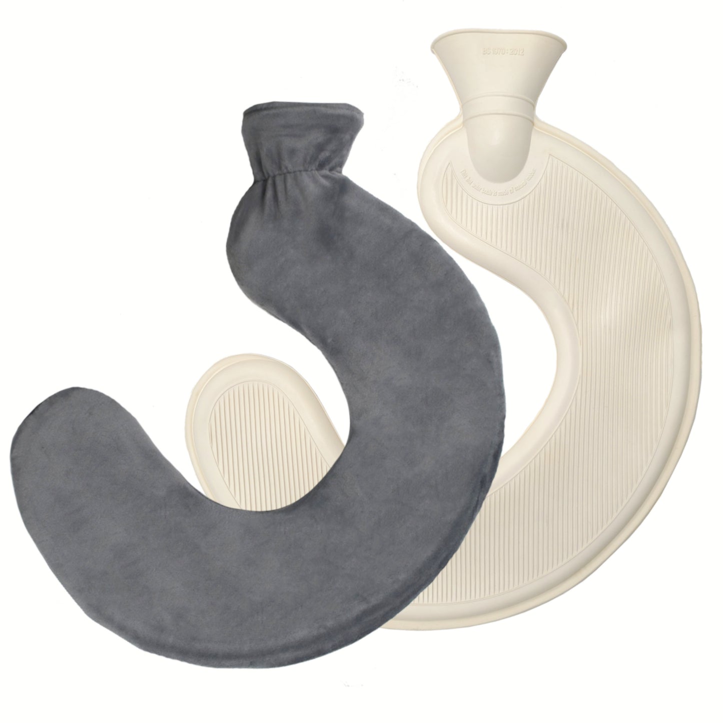 U-Shaped Hot Water Bottle with Soft Plush Cover
