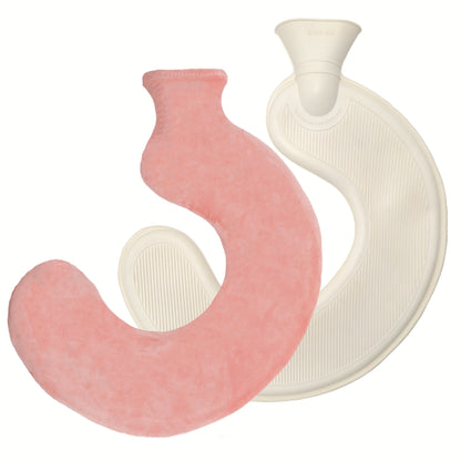 U-Shaped Hot Water Bottle with Soft Plush Cover