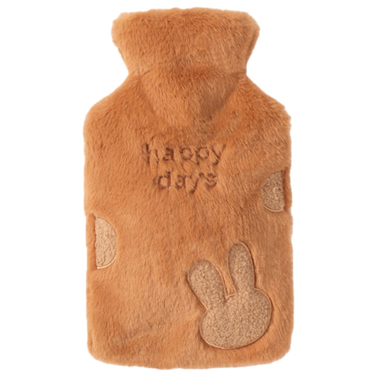 Hot Water Bottle with Imitation rabbit fur Cover for Pain & Comfort, 1700ML - OliviaLiving