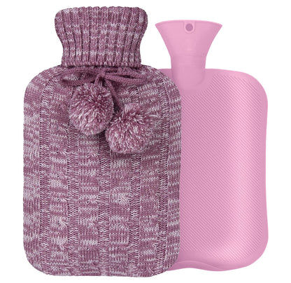 OliviaLiving Knitted Hot Water Bottle for Pain & Comfort