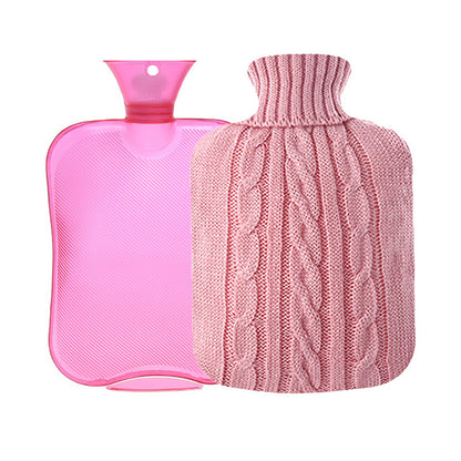 2L Hot Water Bottle with Classic Knit Cover – Six Colours