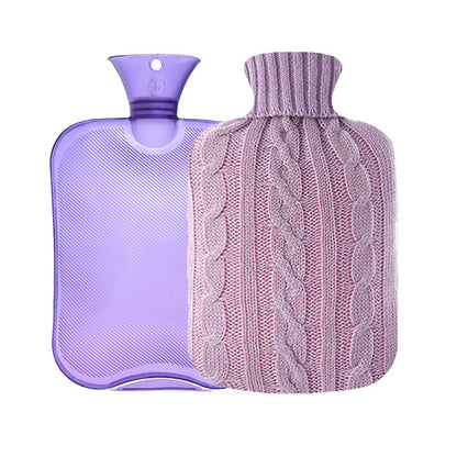 2L Hot Water Bottle with Classic Knit Cover – Six Colours