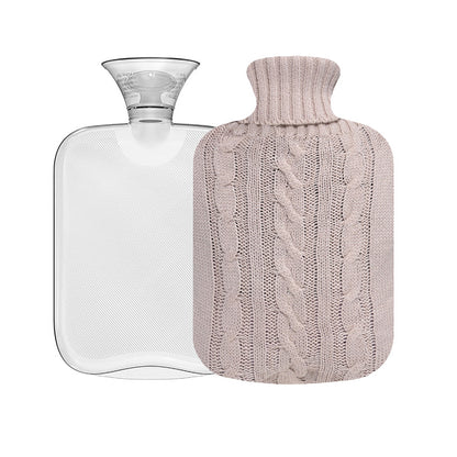 2L Hot Water Bottle with Classic Knit Cover – Six Colours