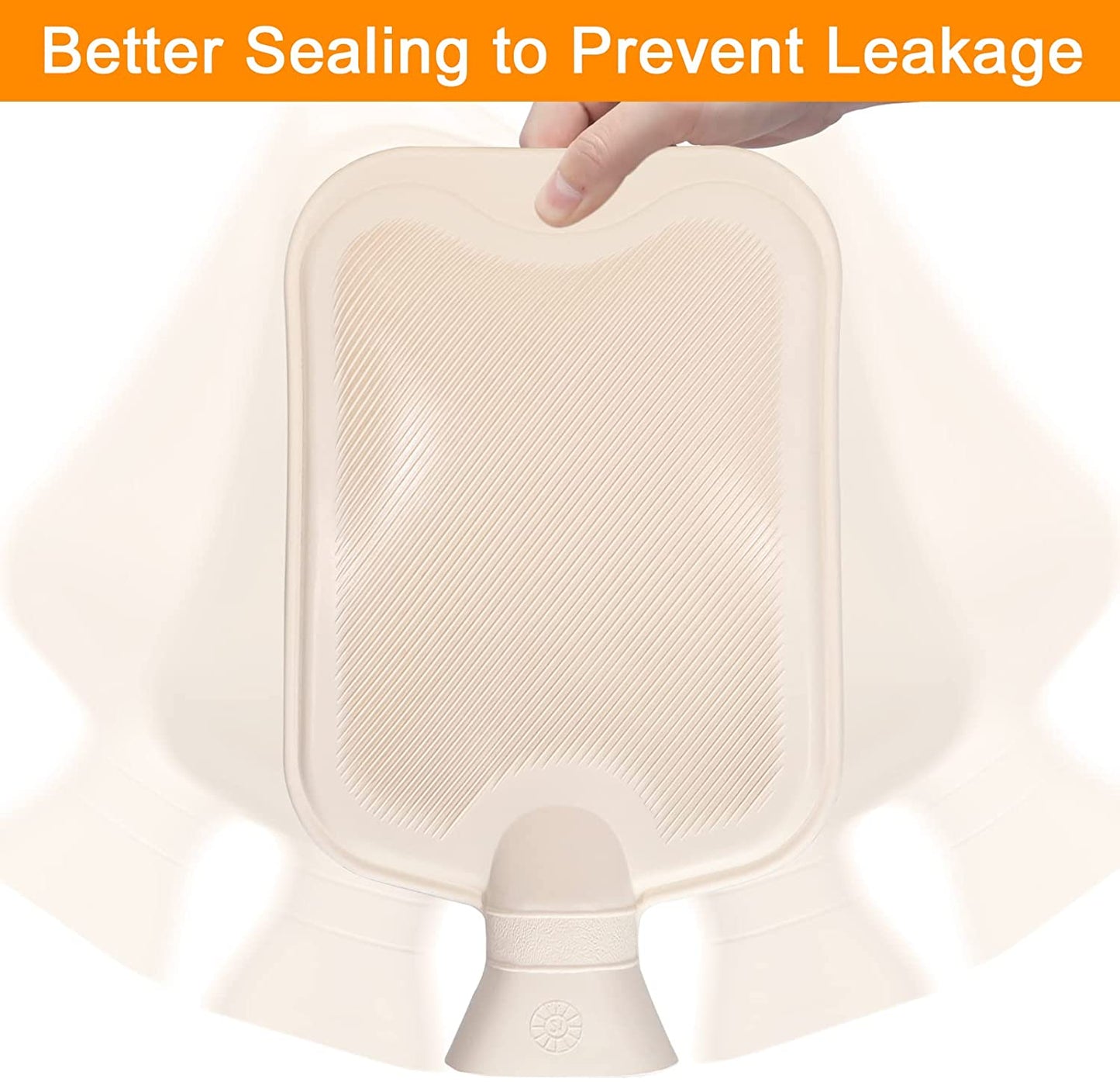 Cozy Nights Hot Water Bottle with Santa Claus Knitted Cover, 2L