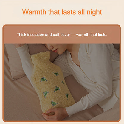 1.7L Hot Water Bottle with Flannel Cover