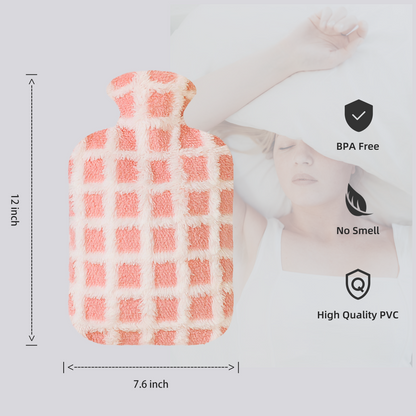 1.5L Hot Water Bottle with Soft Plush Cover – Classic Colours