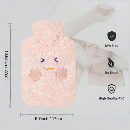 1L Hot Water Bottle with Cute Plush Cover