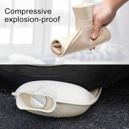 2L Hot Water Bottle with Classic Snowflake Cover