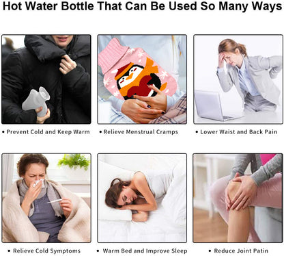2L Hot Water Bottle with Penguin Cover