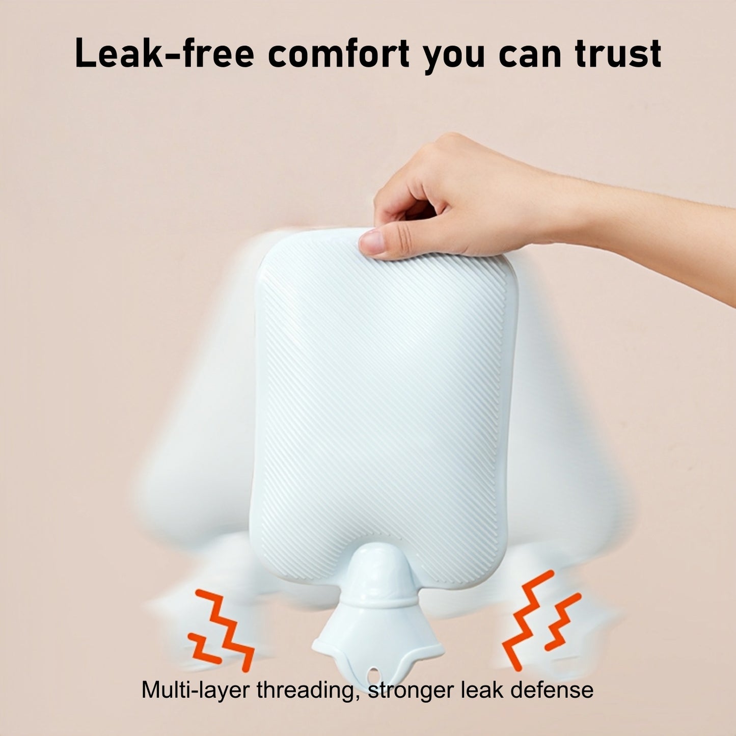 Hot Water Bottle for Pain Relief with Cute Plush Cover, 1L – OliviaLiving