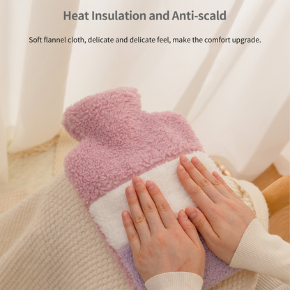 1.5L Hot Water Bottle with Soft Plush Cover