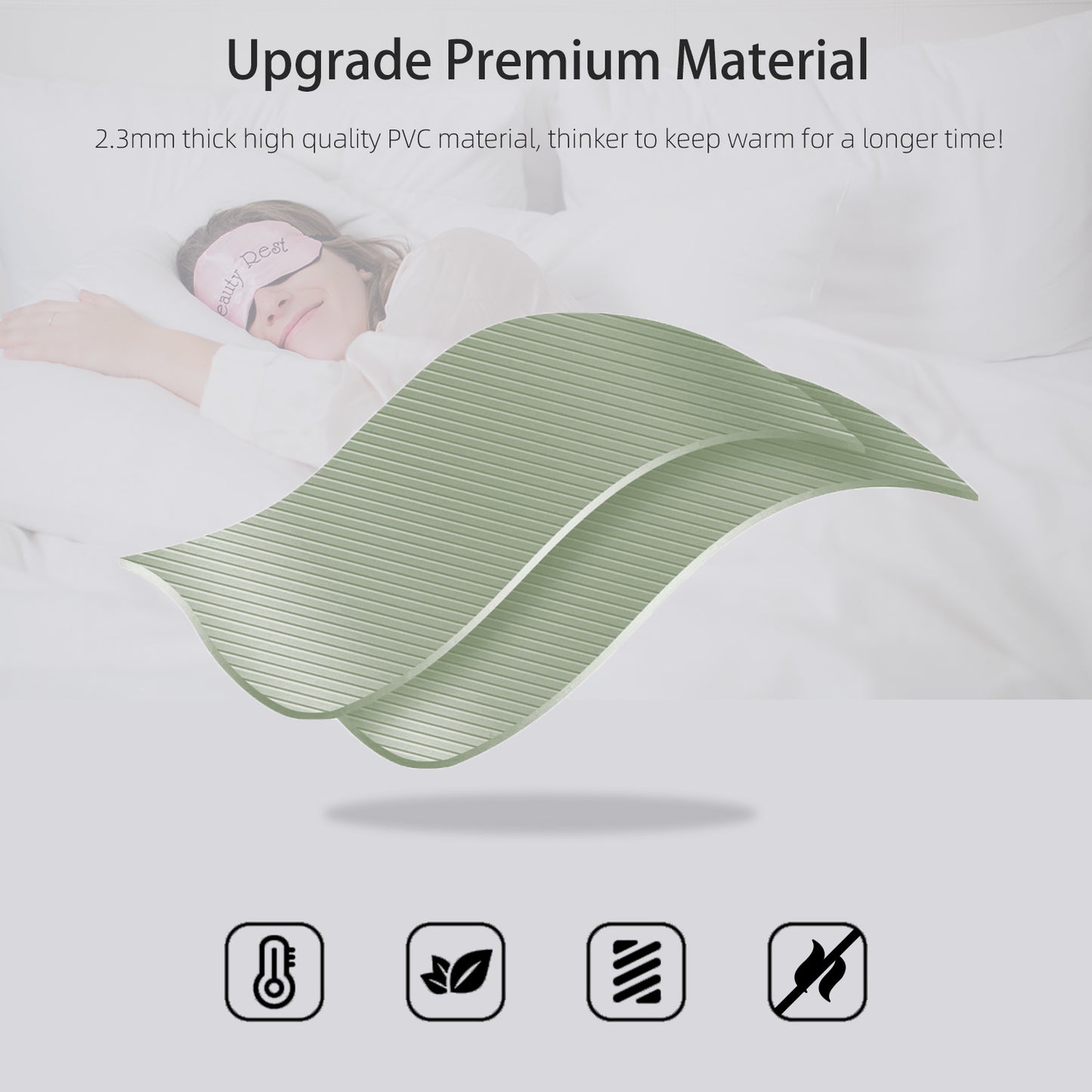 1L Hot Water Bottle with Striped Knit Cover – Compact PVC Hot Water Bag for Everyday Warmth & Comfort