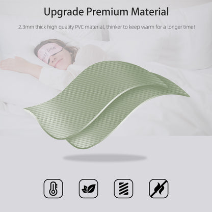 1L Hot Water Bottle with Striped Knit Cover – Compact PVC Hot Water Bag for Everyday Warmth & Comfort