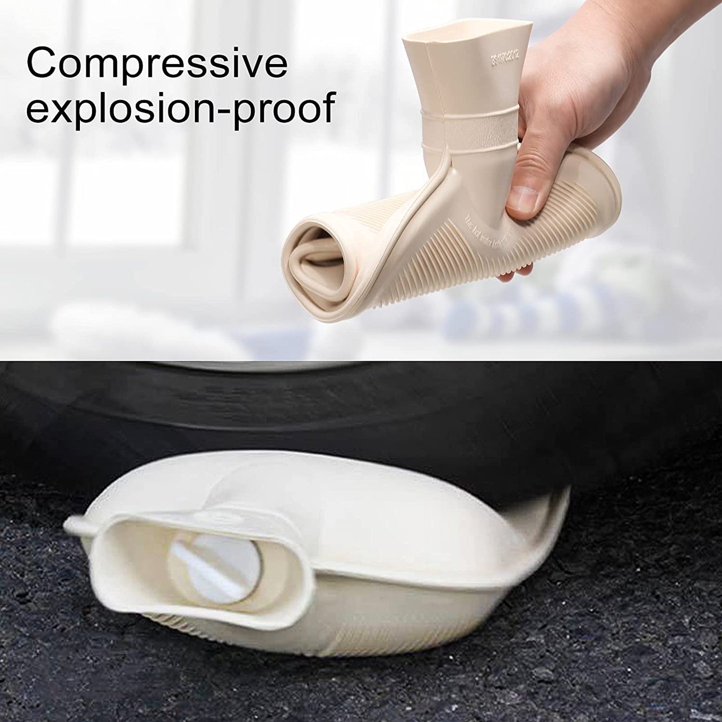 Cozy Nights Hot Water Bottle with Santa Claus Knitted Cover, 2L