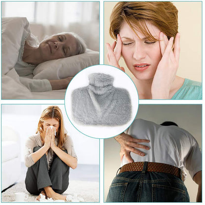 1.5L Hot Water Bottle with Soft Fleece Cover