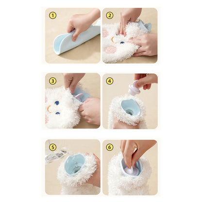 1L Hot Water Bottle with Cute Plush Cover