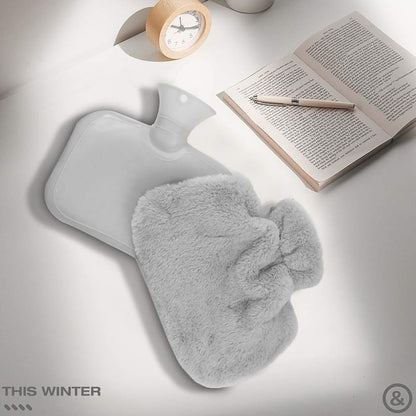 1.5L Hot Water Bottle with Soft Fleece Cover