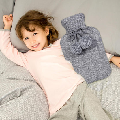 OliviaLiving Knitted Hot Water Bottle for Pain & Comfort