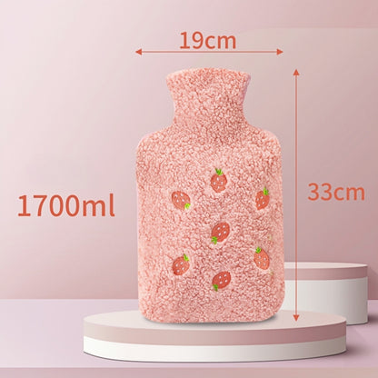 1.7L Hot Water Bottle with Flannel Cover