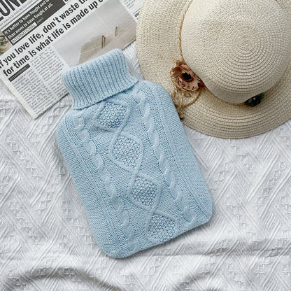 2L Hot Water Bottle with Classic Knit Cover
