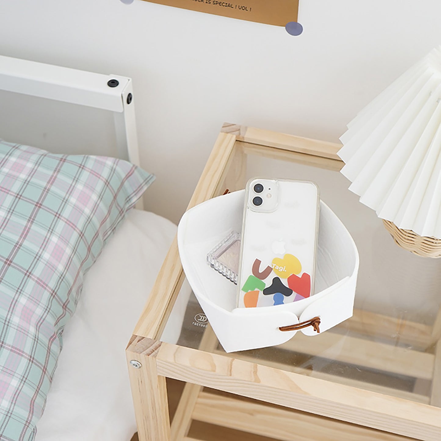 3-Pack Felt Valet Trays – Foldable Desktop Storage Basket for Home & Office