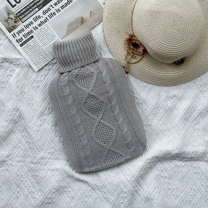 2L Hot Water Bottle with Classic Knit Cover