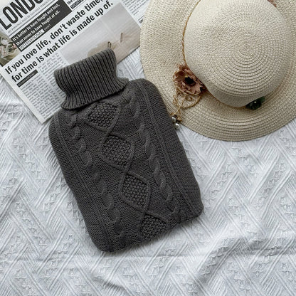 2L Hot Water Bottle with Classic Knit Cover